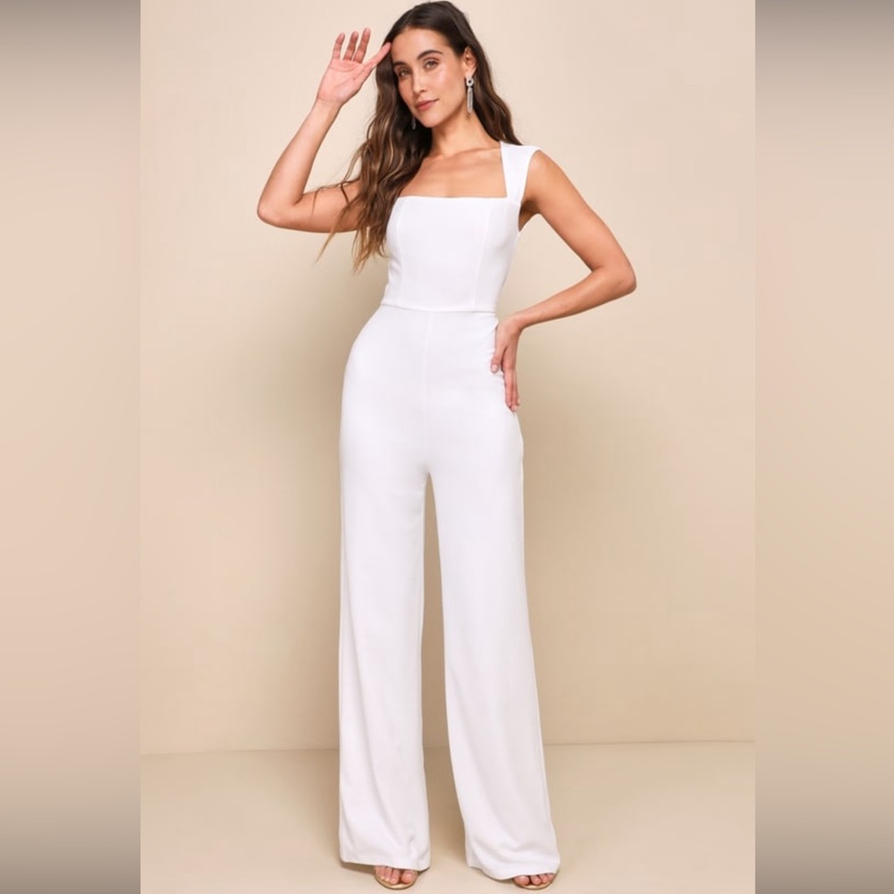 Lulu’s white jumpsuit